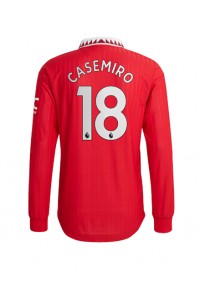 Fotbalové Dres Manchester United Casemiro #18 Domácí Oblečení 2022-23 Dlouhý Rukáv